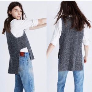 Madewell Merino Wool Open Side Sweater Vest NWOT